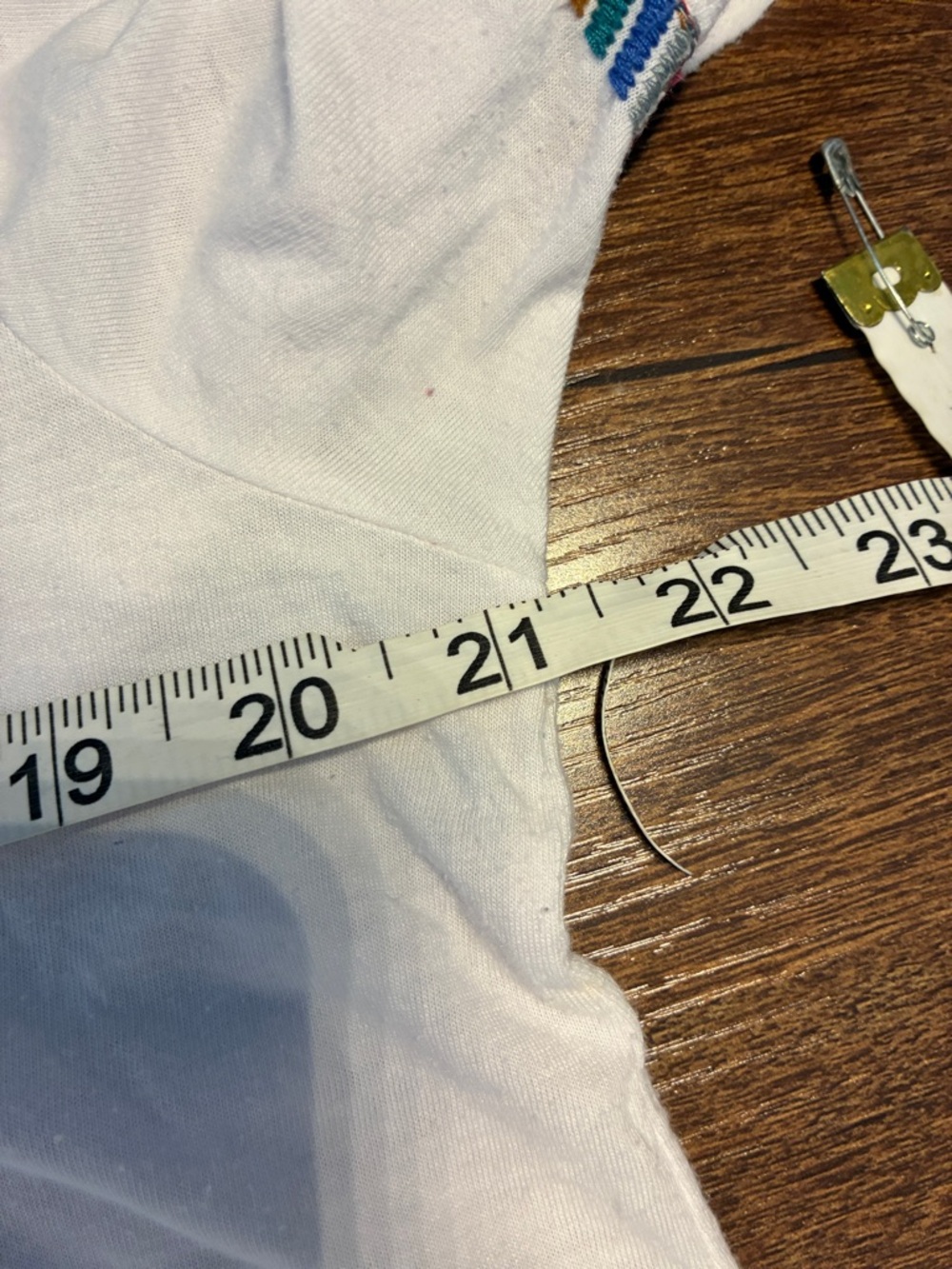 Johnny Was Embroidered V-Neck Tee - Picture 7 of 7